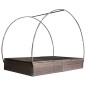 vidaXL Doppel-Sonnenliege mit Sonnendach Poly Rattan Braun vidaXL Doppel-Sonnenliege mit Sonnendach Poly Rattan Braun
