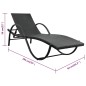 vidaXL Sonnenliege mit Auflage Poly Rattan Schwarz vidaXL Sonnenliege mit Auflage Poly Rattan Schwarz