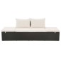 vidaXL Gartenbett Schwarz 195×60 cm Poly Rattan vidaXL Gartenbett Schwarz 195×60 cm Poly Rattan