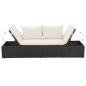 vidaXL Gartenbett Schwarz 195×60 cm Poly Rattan vidaXL Gartenbett Schwarz 195×60 cm Poly Rattan
