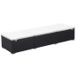 vidaXL Sonnenliege mit Auflage Poly Rattan Schwarz vidaXL Sonnenliege mit Auflage Poly Rattan Schwarz