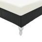 vidaXL Sonnenliege mit Auflage Poly Rattan Schwarz vidaXL Sonnenliege mit Auflage Poly Rattan Schwarz