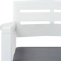 vidaXL 2-Sitzer-Gartenbank mit Kissen Weiß 133 cm Kunststoff vidaXL 2-Sitzer-Gartenbank mit Kissen Weiß 133 cm Kunststoff