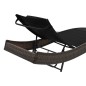 vidaXL Sonnenliege mit Auflage Poly Rattan Braun vidaXL Sonnenliege mit Auflage Poly Rattan Braun