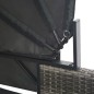 vidaXL 2-Personen-Sonnenliege mit Sonnendach Poly Rattan Grau vidaXL 2-Personen-Sonnenliege mit Sonnendach Poly Rattan Grau