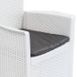 vidaXL Gartenstühle 2 Stk. mit Kissen Weiß Kunststoff Rattan-Optik vidaXL Gartenstühle 2 Stk. mit Kissen Weiß Kunststoff Rattan-Optik