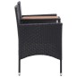 vidaXL 2-Sitzer-Gartenbank mit Teetisch 143 cm Poly Rattan Schwarz vidaXL 2-Sitzer-Gartenbank mit Teetisch 143 cm Poly Rattan Schwarz