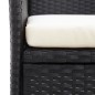 vidaXL 2-Sitzer-Gartenbank mit Teetisch 143 cm Poly Rattan Schwarz vidaXL 2-Sitzer-Gartenbank mit Teetisch 143 cm Poly Rattan Schwarz
