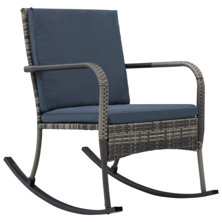 vidaXL Garten-Schaukelstuhl Poly Rattan Anthrazit