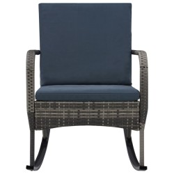 vidaXL Garten-Schaukelstuhl Poly Rattan Anthrazit