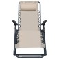 vidaXL Klappbarer Liegestuhl Creme Textilene vidaXL Klappbarer Liegestuhl Creme Textilene