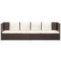 vidaXL Garten-Sofabett mit Kissen Poly Rattan Braun vidaXL Garten-Sofabett mit Kissen Poly Rattan Braun