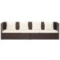 vidaXL Garten-Sofabett mit Kissen Poly Rattan Braun vidaXL Garten-Sofabett mit Kissen Poly Rattan Braun