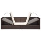 vidaXL Garten-Sofabett mit Kissen Poly Rattan Braun vidaXL Garten-Sofabett mit Kissen Poly Rattan Braun