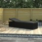 vidaXL Sonnenliege mit Auflage Poly Rattan Schwarz vidaXL Sonnenliege mit Auflage Poly Rattan Schwarz