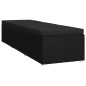 vidaXL Sonnenliege mit Auflage Poly Rattan Schwarz vidaXL Sonnenliege mit Auflage Poly Rattan Schwarz