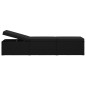 vidaXL Sonnenliege mit Auflage Poly Rattan Schwarz vidaXL Sonnenliege mit Auflage Poly Rattan Schwarz