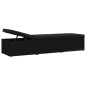 vidaXL Sonnenliege mit Auflage Poly Rattan Schwarz vidaXL Sonnenliege mit Auflage Poly Rattan Schwarz