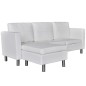 vidaXL Modulsofa 3-Sitzer Kunstleder Weiß vidaXL Modulsofa 3-Sitzer Kunstleder Weiß