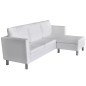 vidaXL Modulsofa 3-Sitzer Kunstleder Weiß vidaXL Modulsofa 3-Sitzer Kunstleder Weiß