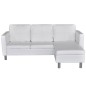 vidaXL Modulsofa 3-Sitzer Kunstleder Weiß vidaXL Modulsofa 3-Sitzer Kunstleder Weiß