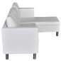 vidaXL Modulsofa 3-Sitzer Kunstleder Weiß vidaXL Modulsofa 3-Sitzer Kunstleder Weiß