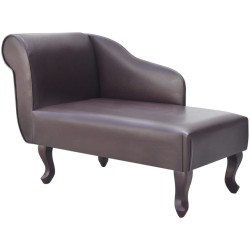 vidaXL Chaiselongue Braun Kunstleder 