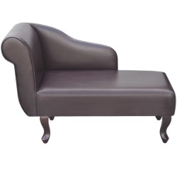 vidaXL Chaiselongue Braun Kunstleder 