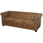 vidaXL Chesterfield-Sofa 3-Sitzer Kunstleder Braun vidaXL Chesterfield-Sofa 3-Sitzer Kunstleder Braun