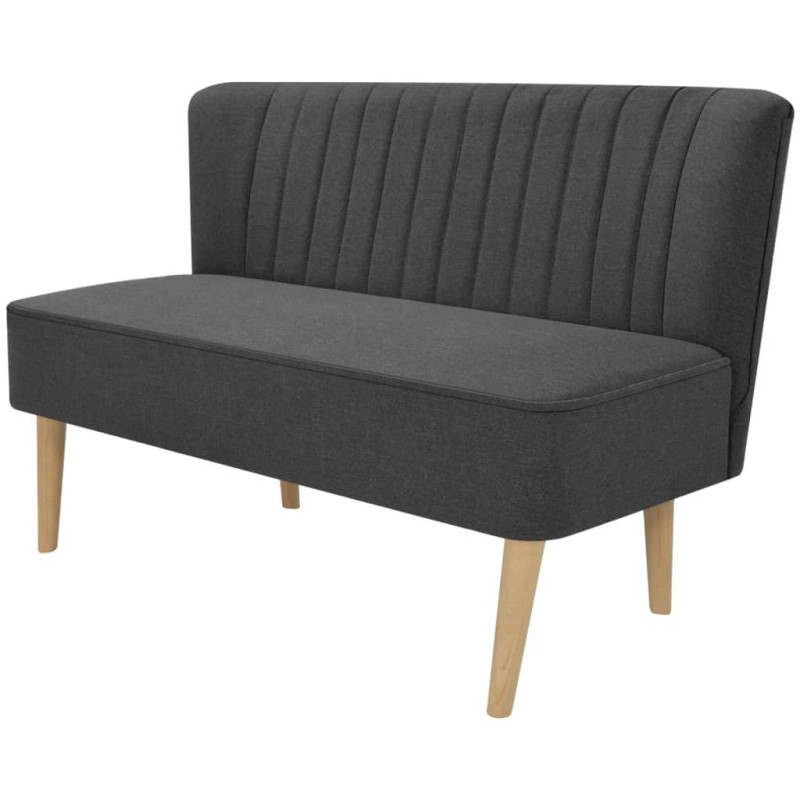 vidaXL Sofa Stoff 117 x 55,5 x 77 cm Dunkelgrau vidaXL Sofa Stoff 117 x 55,5 x 77 cm Dunkelgrau