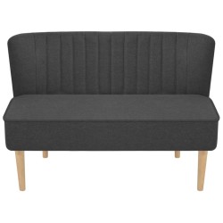 vidaXL Sofa Stoff 117 x 55,5 x 77 cm Dunkelgrau   