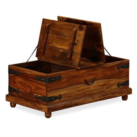 vidaXL Truhe Massivholz 90×50×35 cm