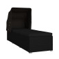 vidaXL Sonnenliege mit Sonnenschutz und Auflage Poly Rattan Schwarz vidaXL Sonnenliege mit Sonnenschutz und Auflage Poly Rattan Schwarz