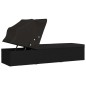 vidaXL Sonnenliege mit Sonnenschutz und Auflage Poly Rattan Schwarz vidaXL Sonnenliege mit Sonnenschutz und Auflage Poly Rattan Schwarz