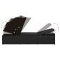 vidaXL Sonnenliege mit Sonnenschutz und Auflage Poly Rattan Schwarz vidaXL Sonnenliege mit Sonnenschutz und Auflage Poly Rattan Schwarz