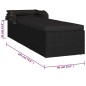 vidaXL Sonnenliege mit Sonnenschutz und Auflage Poly Rattan Schwarz vidaXL Sonnenliege mit Sonnenschutz und Auflage Poly Rattan Schwarz