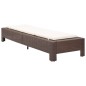 vidaXL Sonnenliege mit Auflage Braun Poly Rattan vidaXL Sonnenliege mit Auflage Braun Poly Rattan