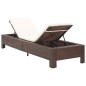 vidaXL Sonnenliege mit Auflage Braun Poly Rattan vidaXL Sonnenliege mit Auflage Braun Poly Rattan
