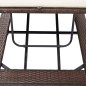 vidaXL Sonnenliege mit Auflage Braun Poly Rattan vidaXL Sonnenliege mit Auflage Braun Poly Rattan