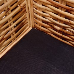 vidaXL 3-Sitzer-Sofa Natürliches Rattan  