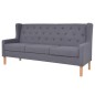 vidaXL 3-Sitzer Sofa Stoff Grau vidaXL 3-Sitzer Sofa Stoff Grau