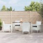 vidaXL 5-tlg. Garten-Essgarnitur mit Kissen Weiß Poly Rattan vidaXL 5-tlg. Garten-Essgarnitur mit Kissen Weiß Poly Rattan