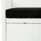 vidaXL 5-tlg. Garten-Essgarnitur mit Kissen Weiß Poly Rattan vidaXL 5-tlg. Garten-Essgarnitur mit Kissen Weiß Poly Rattan