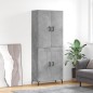 vidaXL Highboard Betongrau 69,5x34x180 cm Holzwerkstoff vidaXL Highboard Betongrau 69,5x34x180 cm Holzwerkstoff