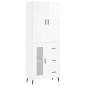vidaXL Highboard Hochglanz-Weiß 69,5x34x180 cm Holzwerkstoff vidaXL Highboard Hochglanz-Weiß 69,5x34x180 cm Holzwerkstoff