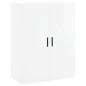 vidaXL Highboard Hochglanz-Weiß 69,5x34x180 cm Holzwerkstoff vidaXL Highboard Hochglanz-Weiß 69,5x34x180 cm Holzwerkstoff