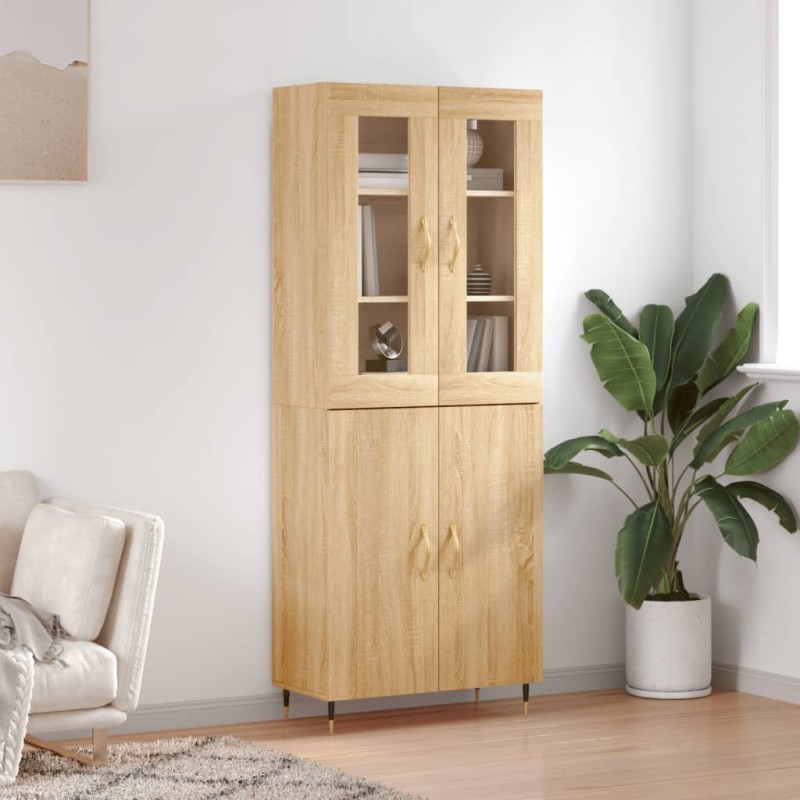 vidaXL Highboard Sonoma-Eiche 69,5x34x180 cm Holzwerkstoff vidaXL Highboard Sonoma-Eiche 69,5x34x180 cm Holzwerkstoff