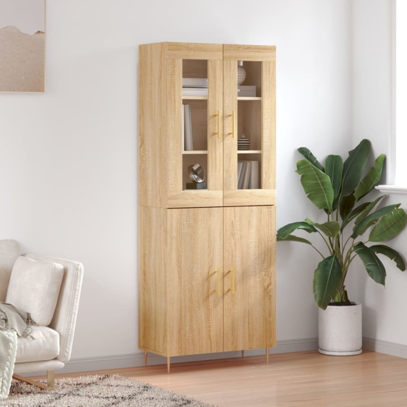 vidaXL Highboard Sonoma-Eiche 69,5x34x180 cm Holzwerkstoff vidaXL Highboard Sonoma-Eiche 69,5x34x180 cm Holzwerkstoff