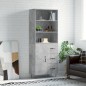 vidaXL Highboard Betongrau 69,5x34x180 cm Holzwerkstoff vidaXL Highboard Betongrau 69,5x34x180 cm Holzwerkstoff