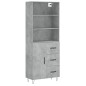 vidaXL Highboard Betongrau 69,5x34x180 cm Holzwerkstoff vidaXL Highboard Betongrau 69,5x34x180 cm Holzwerkstoff